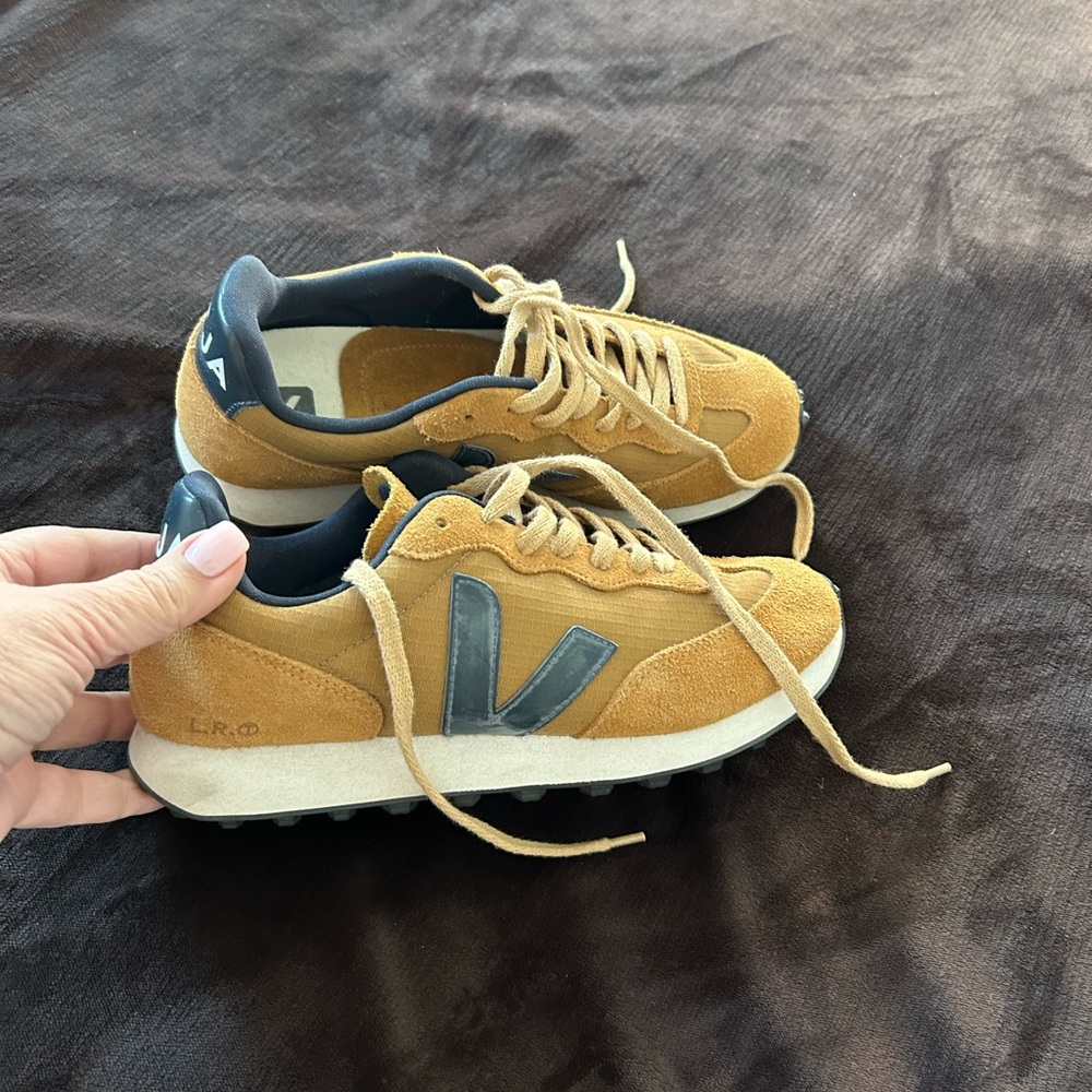 Veja Sneakers in Mustard and Navy